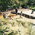 A0 1988 Léon et Sophie nettoient le ruisseau de l'étang